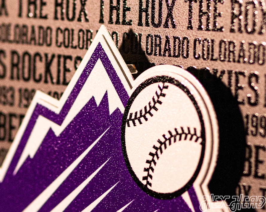 Colorado Rockies CRAFT SERIES 3D Embossed Metal Wall Art