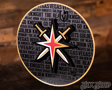 Vegas Golden Knight Shoulder Logo CRAFT SERIES 3D Vintage Metal Wall Art