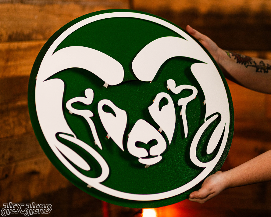 Colorado State Rams 3D Vintage Metal Wall Art