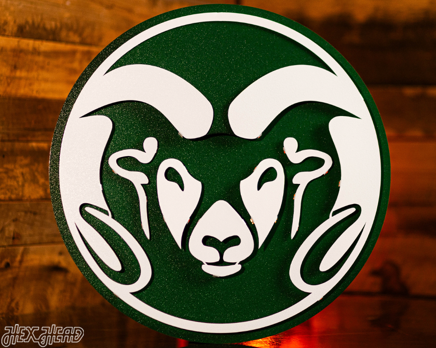 Colorado State Rams 3D Vintage Metal Wall Art