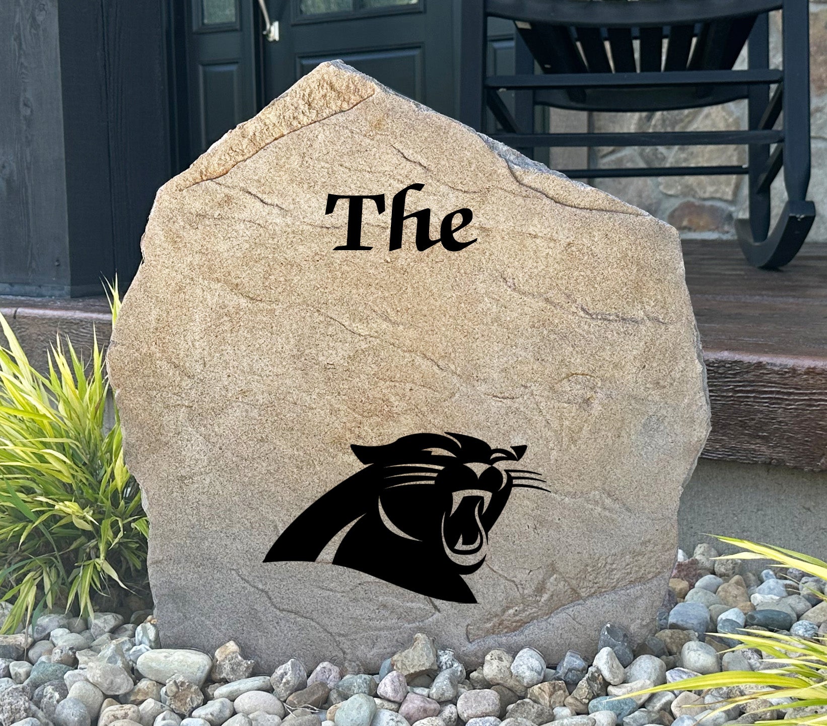 Carolina Panthers Design-A-Stone Landscape Art Family Name