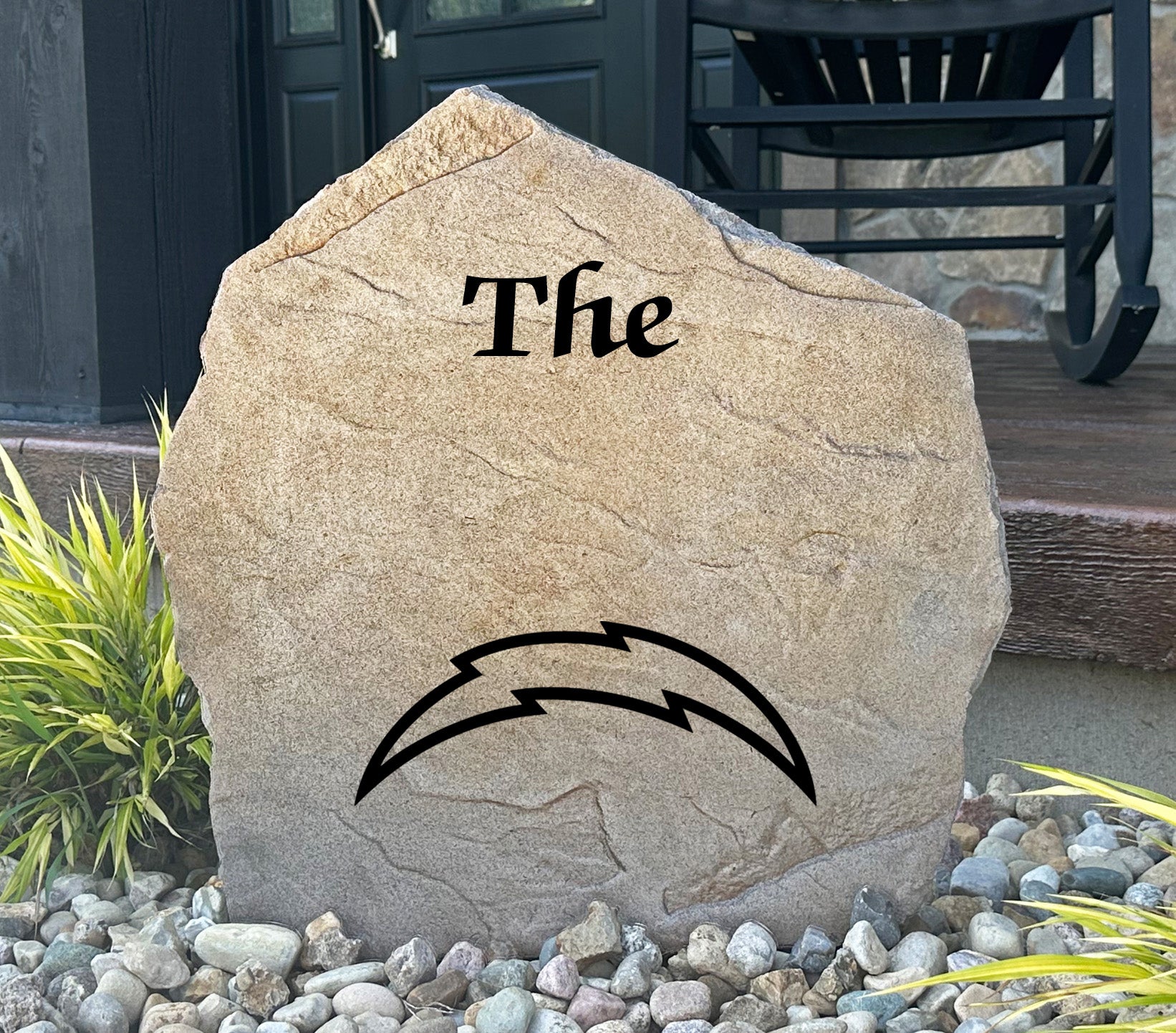 Los Angeles Chargers Design-A-Stone Landscape Art Family Name