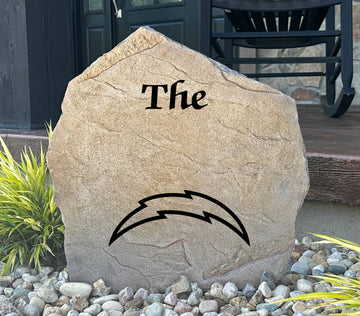 Los Angeles Chargers Design-A-Stone Landscape Art Family Name