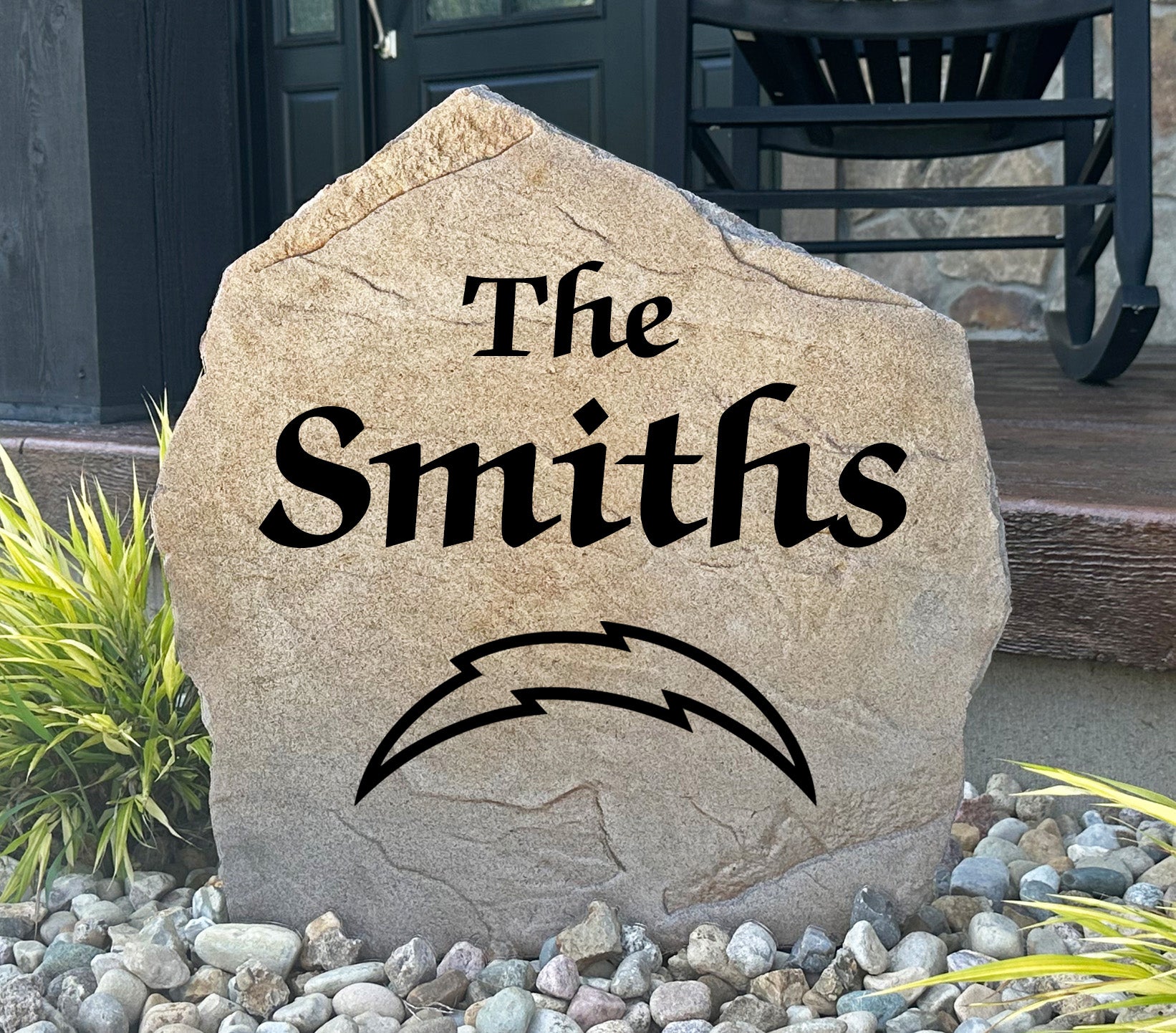 Los Angeles Chargers Design-A-Stone Landscape Art Family Name