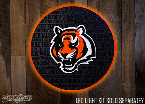 Cincinnati Bengals CRAFT SERIES 3D Embossed Metal Wall Art