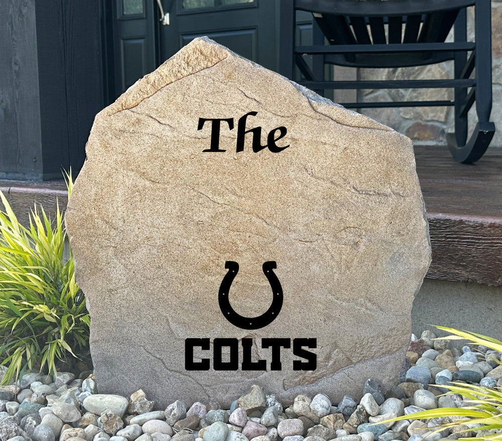 Indianapolis Colts Design-A-Stone Landscape Art Family Name