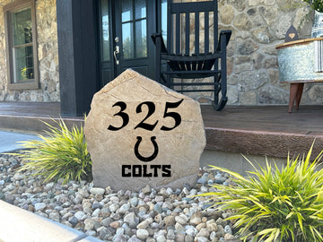 Indianapolis Colts Design-A-Stone Landscape Art Address Stone