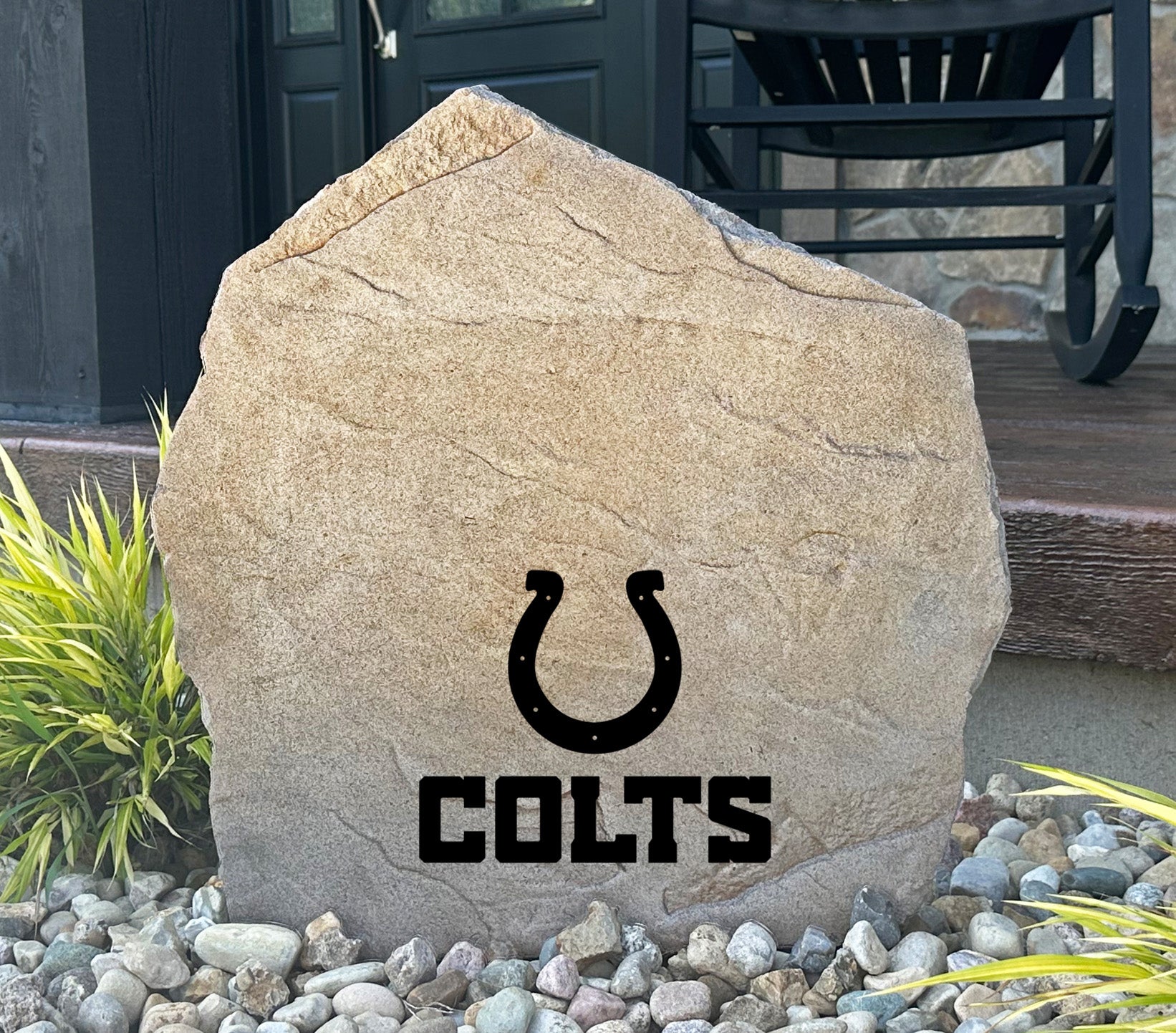 Indianapolis Colts Design-A-Stone Landscape Art Address Stone