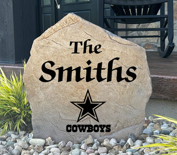 Dallas Cowboys Design-A-Stone Landscape Art Family Name