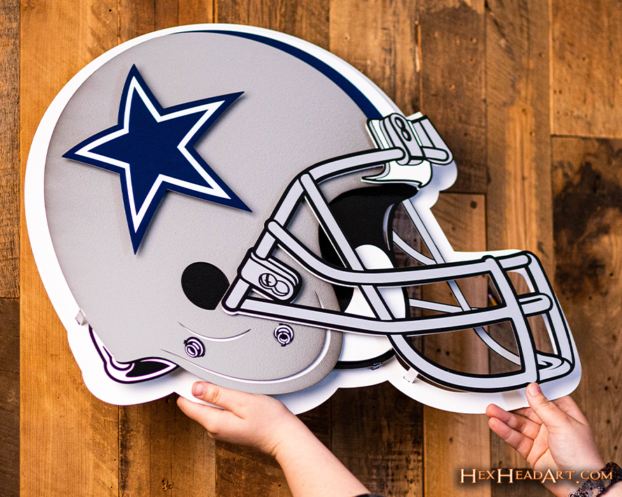 BLITZ Collection - 8 Layer Dallas Cowboys Helmet 3D Vintage Metal Wall Art