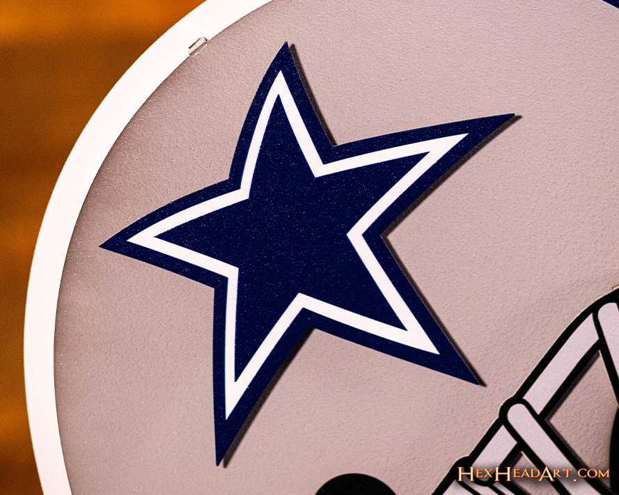 Dallas Cowboys BLITZ Collection - 8 Layer Helmet 3D Vintage Metal Wall Art
