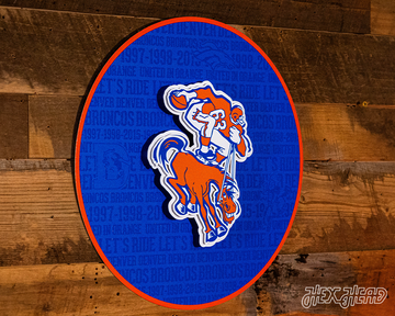 Denver Broncos CRAFT SERIES 3D Embossed Metal Wall Art