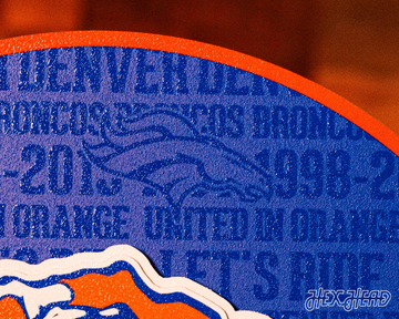 Denver Broncos CRAFT SERIES 3D Embossed Metal Wall Art