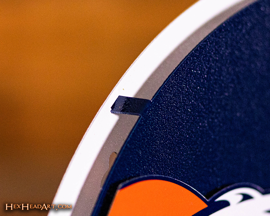 Denver Broncos BLITZ Collection - 8 Layer Helmet 3D Vintage Metal Wall Art