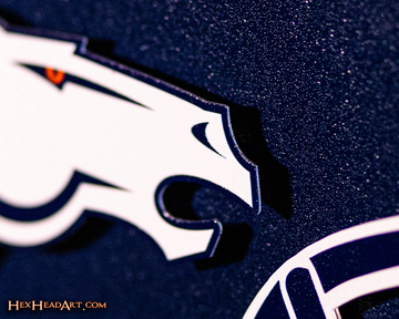 Denver Broncos BLITZ Collection - 8 Layer Helmet 3D Vintage Metal Wall Art