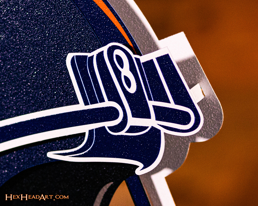 Denver Broncos BLITZ Collection - 8 Layer Helmet 3D Vintage Metal Wall Art