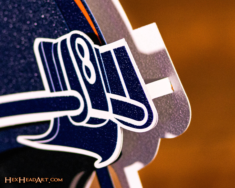 Denver Broncos BLITZ Collection - 8 Layer Helmet 3D Vintage Metal Wall Art