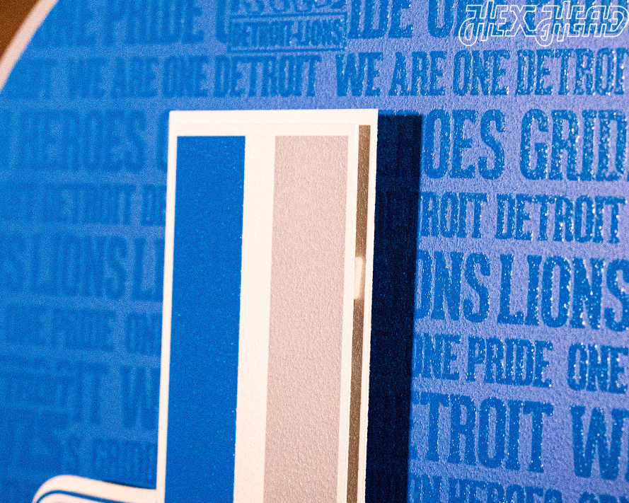 Detroit Lions CRAFT SERIES 3D Embossed Metal Wall Art