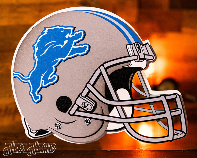 Detroit Lions Metal Wall Art – Hex Head Art