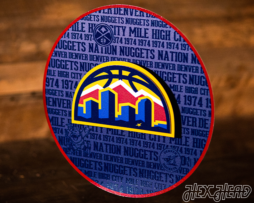 Denver Nuggets CRAFT SERIES 3D Vintage Metal Wall Art