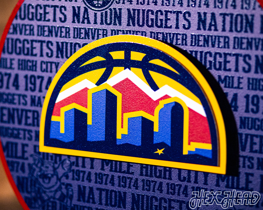 Denver Nuggets CRAFT SERIES 3D Vintage Metal Wall Art