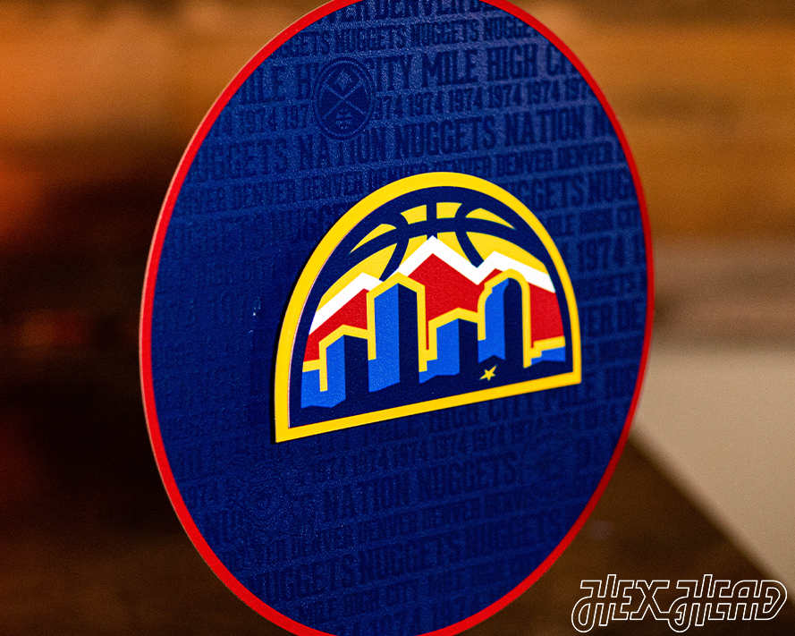 Denver Nuggets CRAFT SERIES 3D Vintage Metal Wall Art