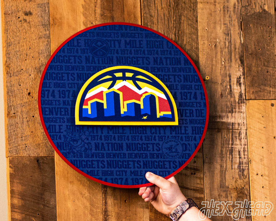 Denver Nuggets CRAFT SERIES 3D Vintage Metal Wall Art