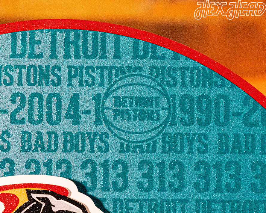 Detroit Pistons CRAFT SERIES 3D Embossed Metal Wall Art