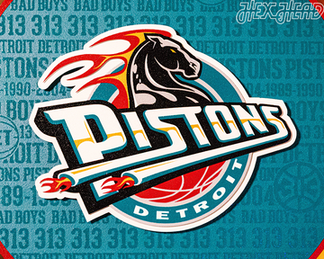 Detroit Pistons CRAFT SERIES 3D Embossed Metal Wall Art