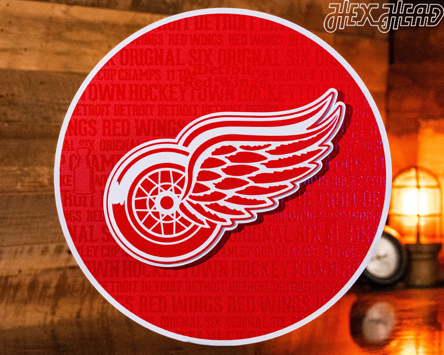 Detroit Red Wings CRAFT SERIES 3D Embossed Metal Wall Art
