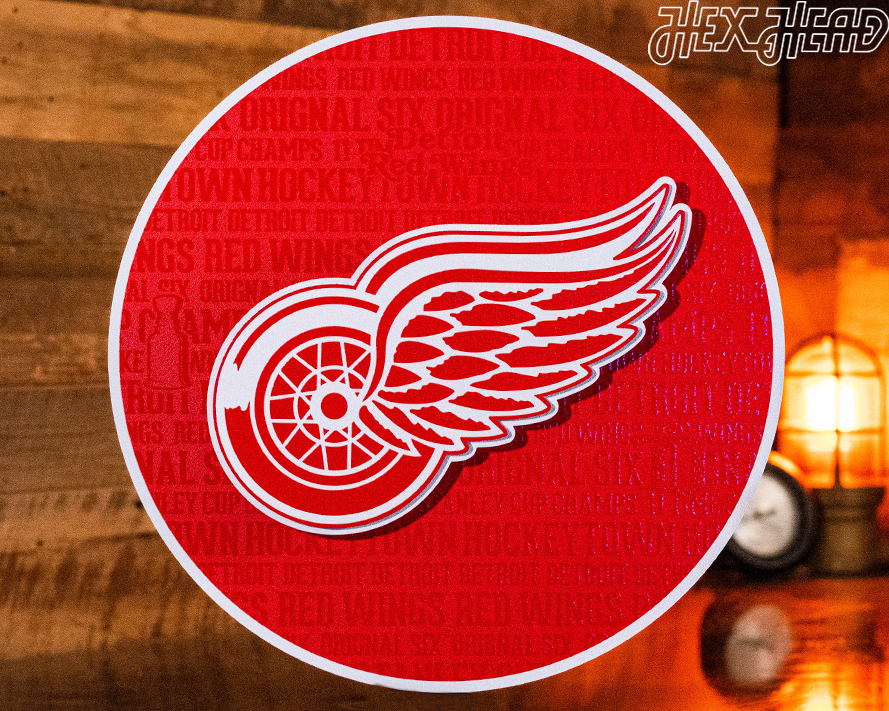 CRAFT SERIES - Detroit Red Wings 3D Embossed Metal Wall Art