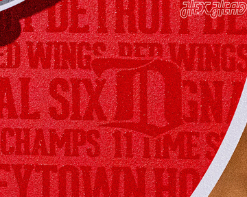 Detroit Red Wings CRAFT SERIES 3D Embossed Metal Wall Art