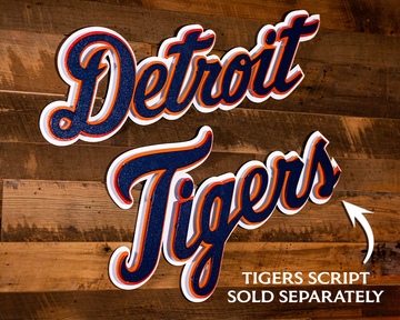 Detroit Tigers "Detroit" Word Script 3 Layer Metal Wall Art