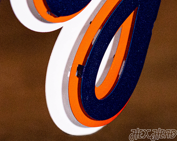 Detroit Tigers "Tigers" Word Script 3 Layer Metal Wall Art