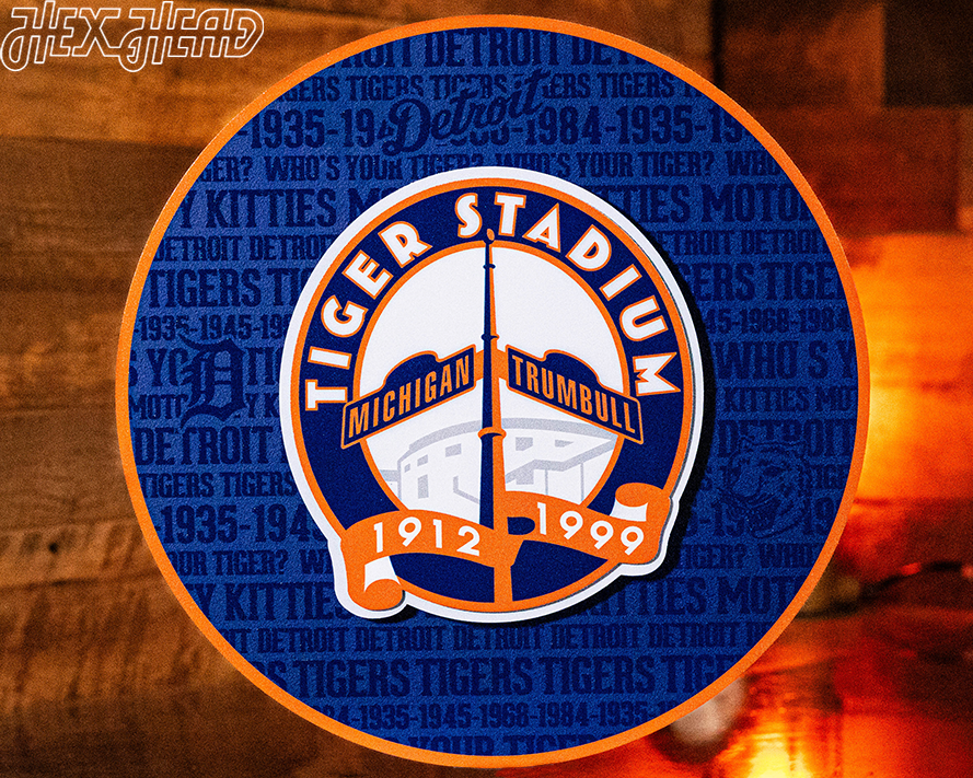 Detroit Tigers CRAFT SERIES Tiger Stadium 3D Embossed Metal Wall Art