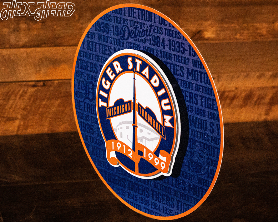 Detroit Tigers CRAFT SERIES Tiger Stadium 3D Embossed Metal Wall Art