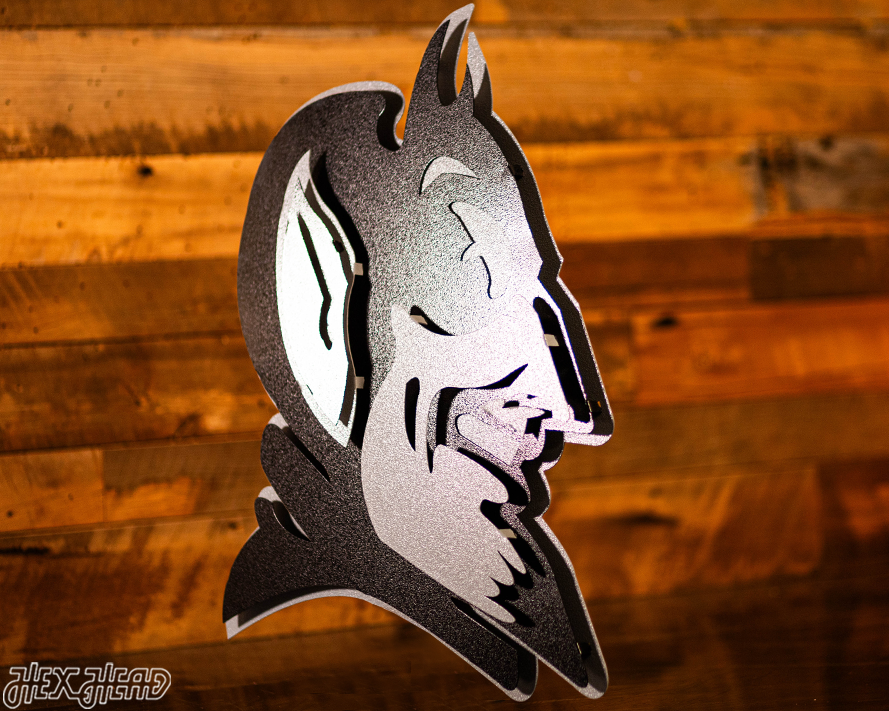 MONOCHROME - Duke Blue Devil Mascot 3D Vintage Metal Wall Art