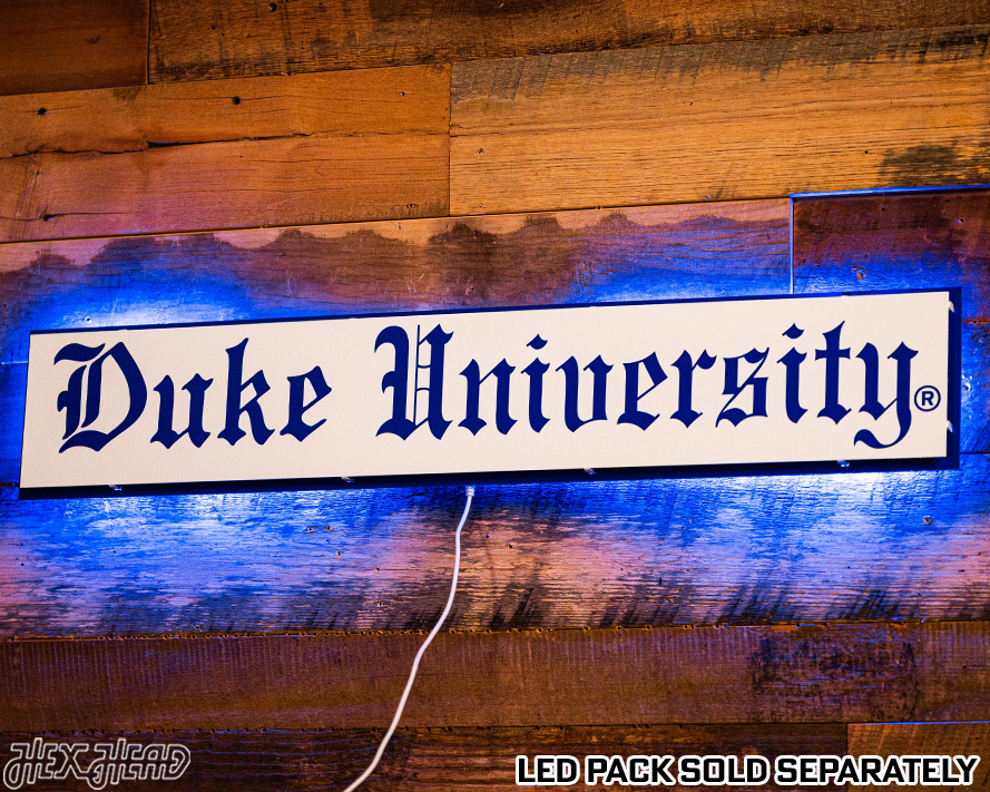 Duke Blue Devil Gothic Wordmark 3D Metal Wall Art