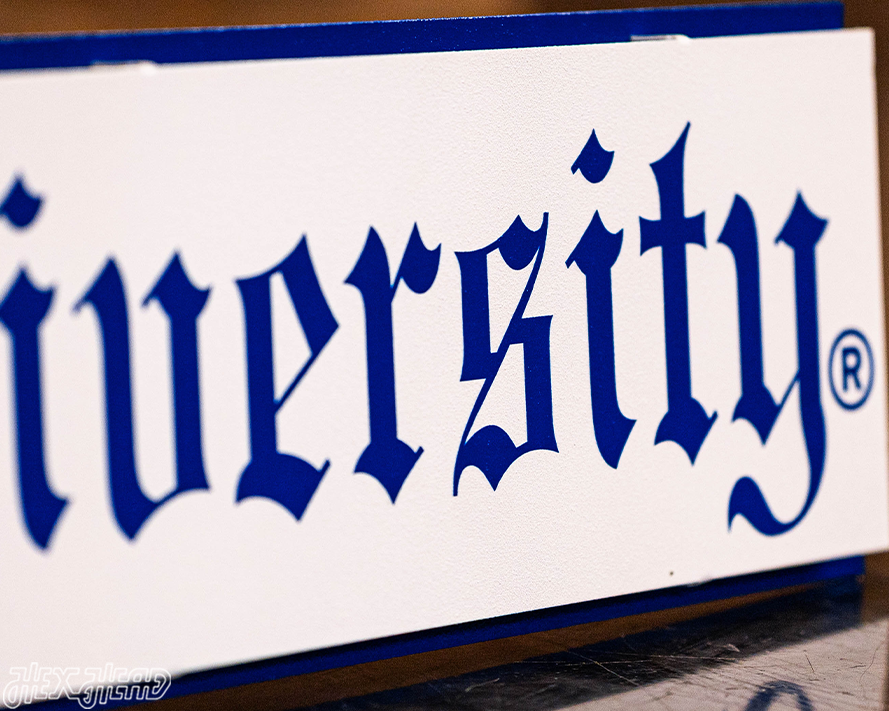 Duke Blue Devil Gothic Wordmark 3D Metal Wall Art