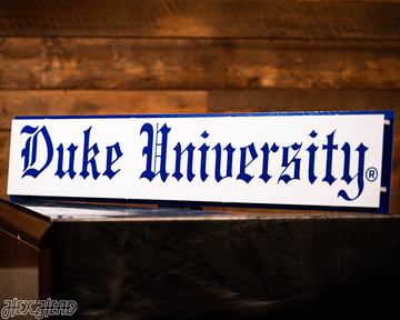 Duke Blue Devil Gothic Wordmark 3D Metal Wall Art