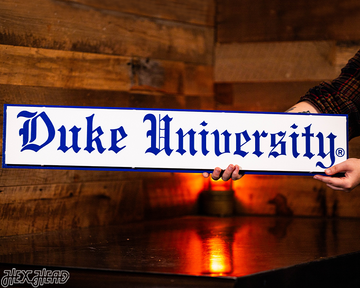 Duke Blue Devil Gothic Wordmark 3D Metal Wall Art