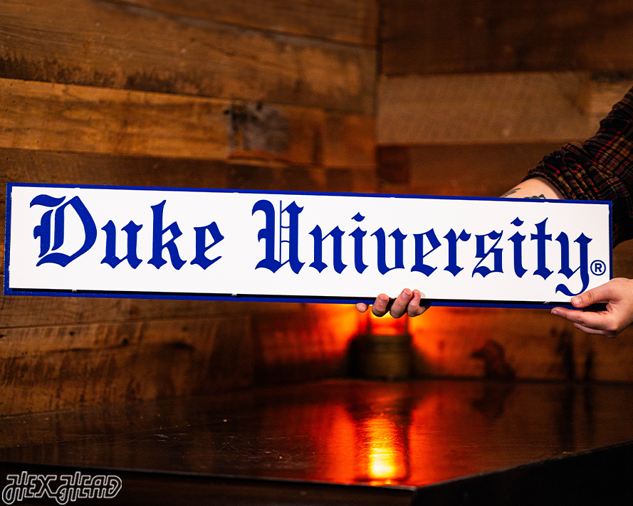 Duke Blue Devil Gothic Wordmark 3D Metal Wall Art