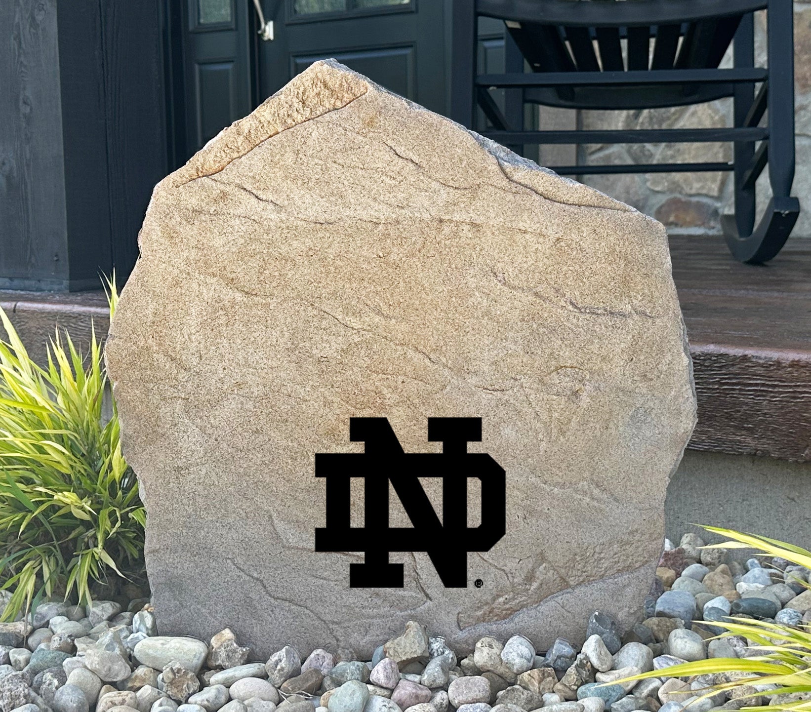 Notre Dame Fighting Irish Design-A-Stone Landscape Art Address Stone