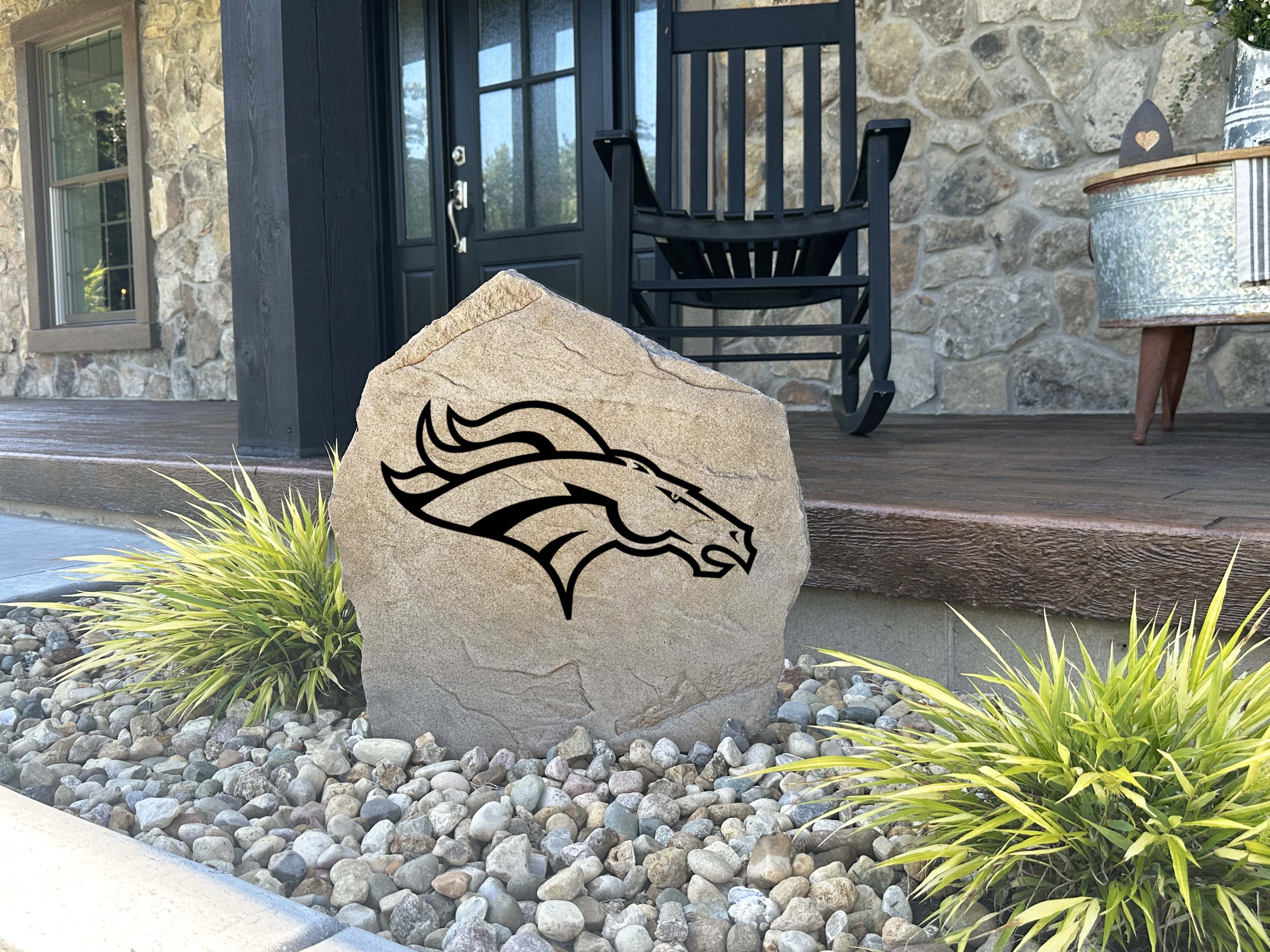 Denver Broncos Design-A-Stone Landscape Art