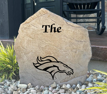 Denver Broncos Design-A-Stone Landscape Art Family Name