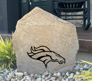 Denver Broncos Design-A-Stone Landscape Art Address Stone