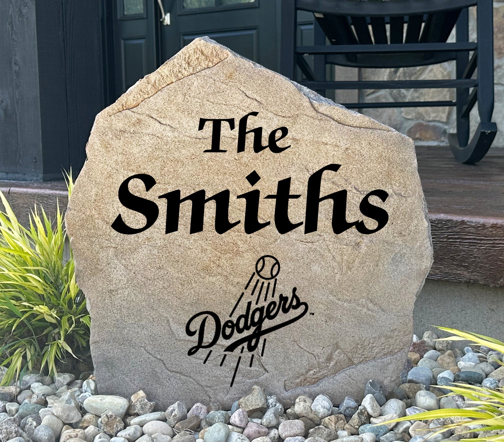 Los Angeles Dodgers Design-A-Stone Landscape Art Family Name