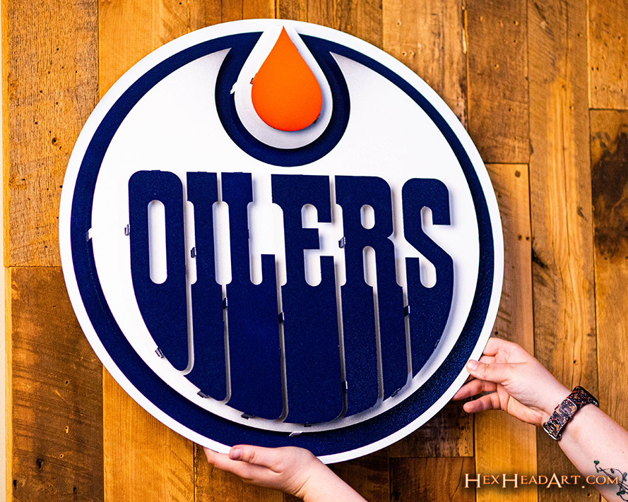 Edmonton Oilers NHL 3D Vintage Metal Wall Art