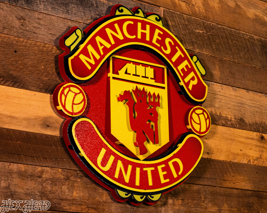 Manchester United FC 3D Vintage Metal Wall Art