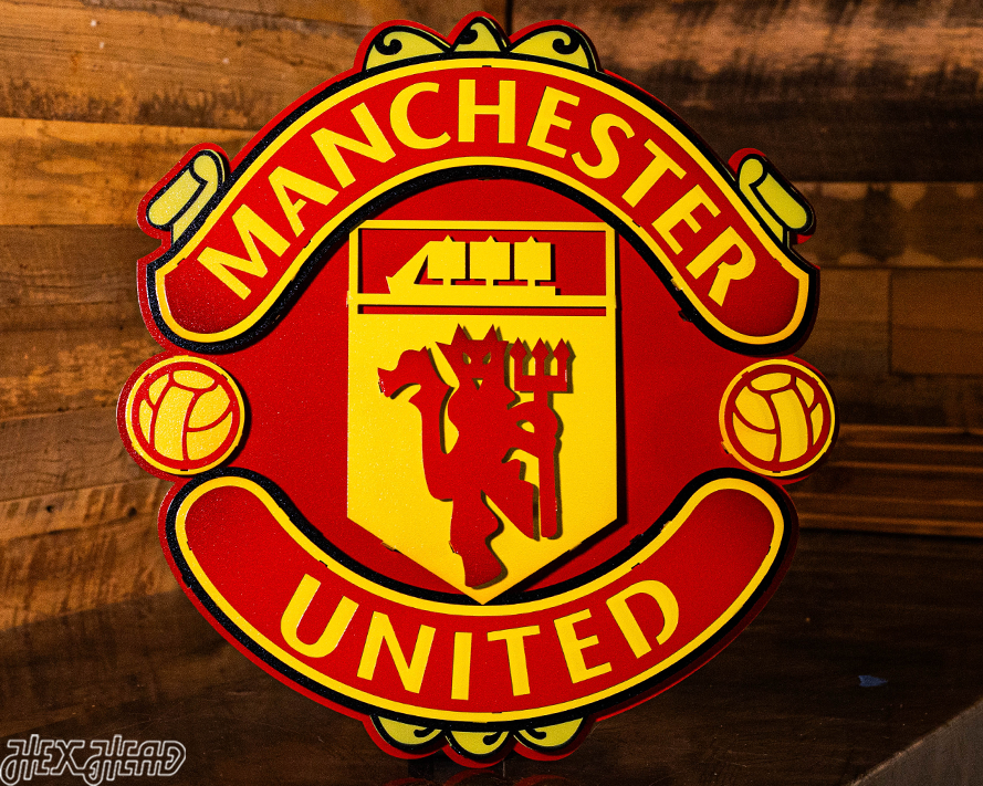 Manchester United FC 3D Vintage Metal Wall Art